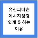 유진피터슨 메시지성경 쉽게 읽히는 이유