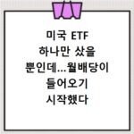 미국 ETF 하나만 샀을 뿐인데…월배당이 들어오기 시작했다