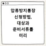 압류방지통장 신청방법, 대상과 준비서류를 미리 알아보세요
